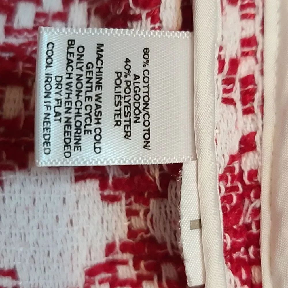 LOFT Textured Tweed Open Fringed Jacket Size 12 - Picture 8 of 9